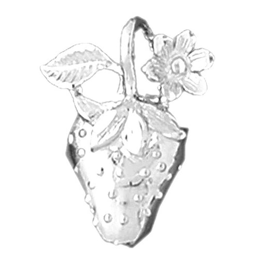 Sterling Silver Strawberry Pendant