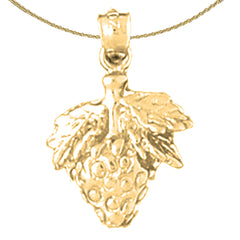 Sterling Silver Strawberry Pendant (Rhodium or Yellow Gold-plated)