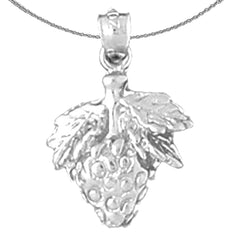 Sterling Silver Strawberry Pendant (Rhodium or Yellow Gold-plated)