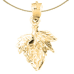 Sterling Silver Strawberry Pendant (Rhodium or Yellow Gold-plated)