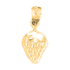 Yellow Gold-plated Silver Strawberry Pendant
