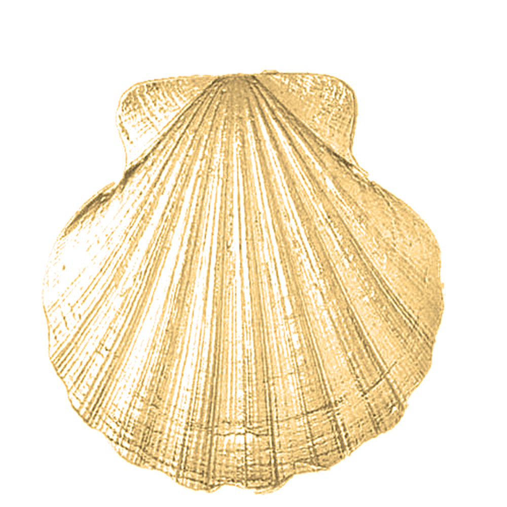 Yellow Gold-plated Silver Shell Pendant