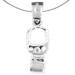 3D-Dosenöffner-Anhänger aus Sterlingsilber (rhodiniert oder gelbvergoldet)