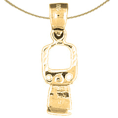 3D-Dosenöffner-Anhänger aus Sterlingsilber (rhodiniert oder gelbvergoldet)