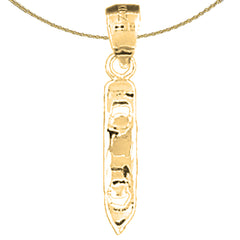 3D-Dosenöffner-Anhänger aus Sterlingsilber (rhodiniert oder gelbvergoldet)