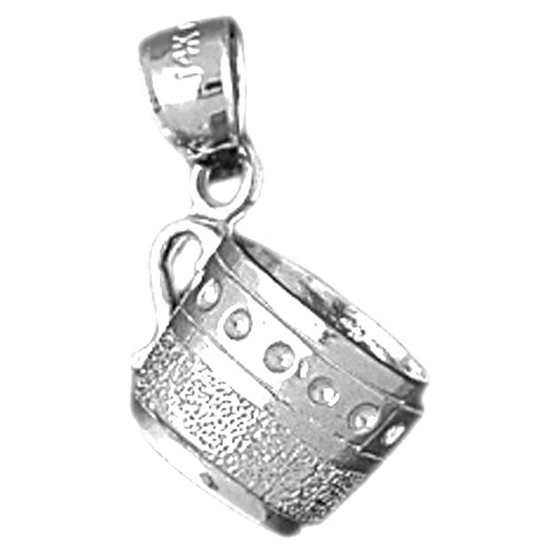 Sterling Silver 3D Cup Pendant