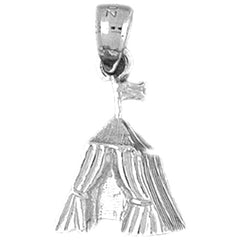 Sterling Silver Tent/Cabin Pendant