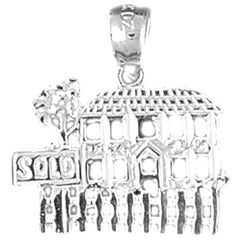 Sterling Silver Sold House Pendant