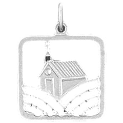 Sterling Silver House Pendant