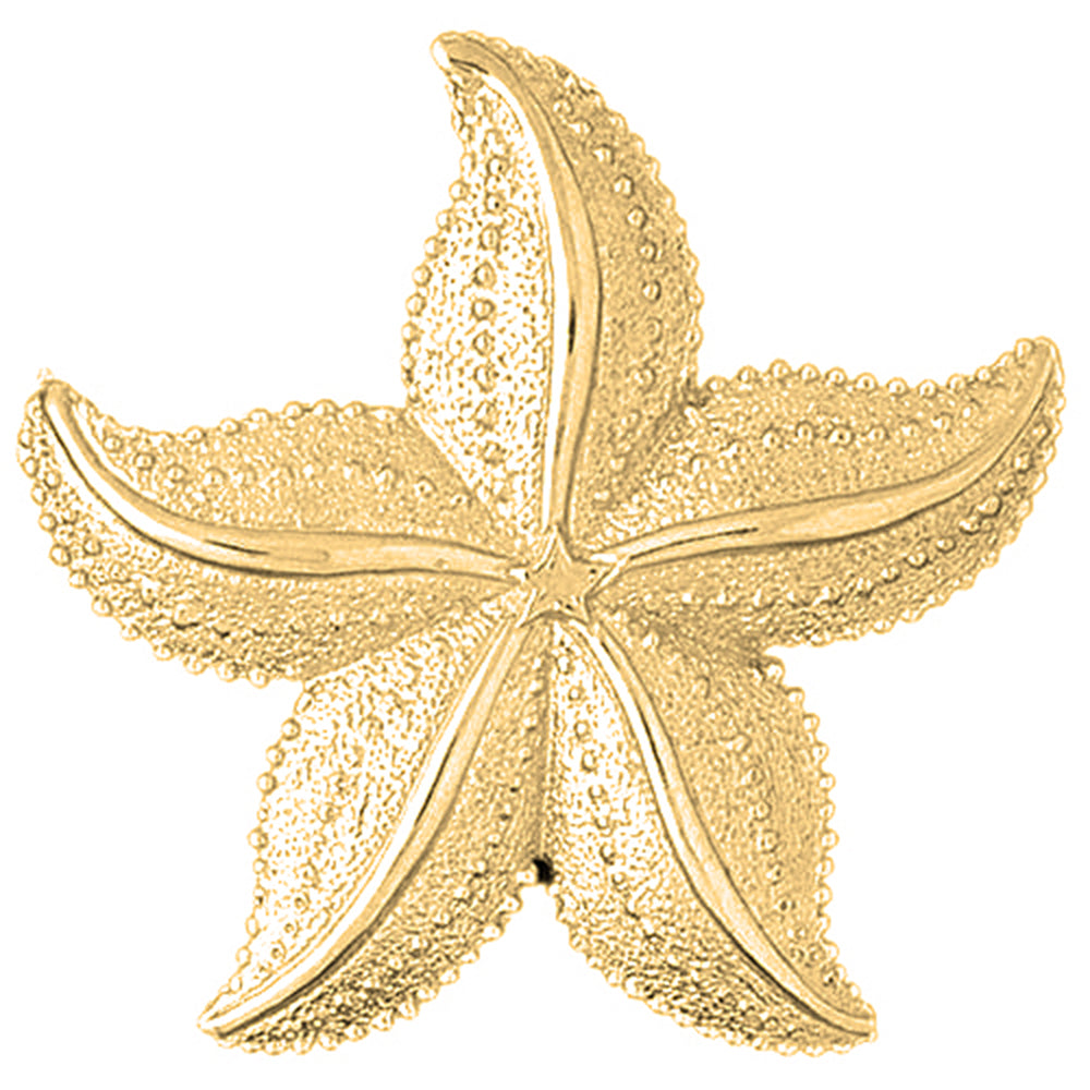 Yellow Gold-plated Silver Starfish Pendant