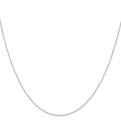 14K White Gold 0.42mm Curb Chain