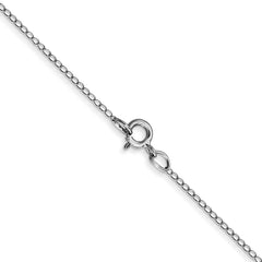 14K White Gold 0.42mm Curb Chain