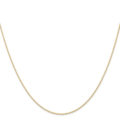 14K Yellow Gold 0.6mm Cable Rope Chain