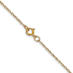 14K Yellow Gold 0.6mm Cable Rope Chain