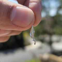 Sterling Silver Kite Pendant (Rhodium or Yellow Gold-plated)