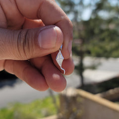 Sterling Silver Kite Pendant (Rhodium or Yellow Gold-plated)