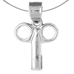Sterling Silver Key Pendant (Rhodium or Yellow Gold-plated)