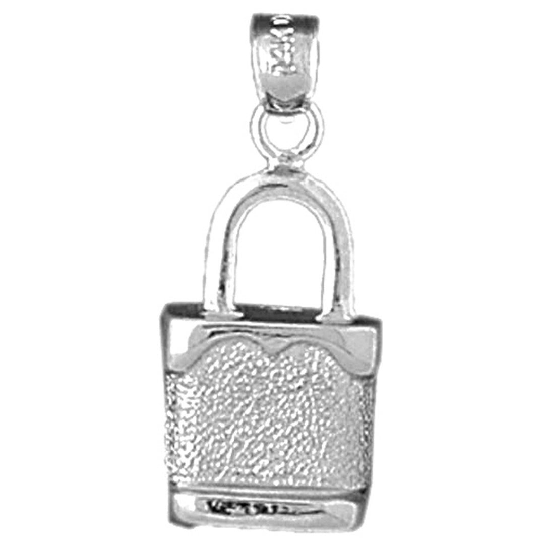 Sterling Silver Padlock, Lock Pendant
