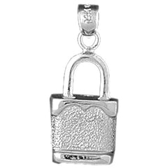 Sterling Silver Padlock, Lock Pendant