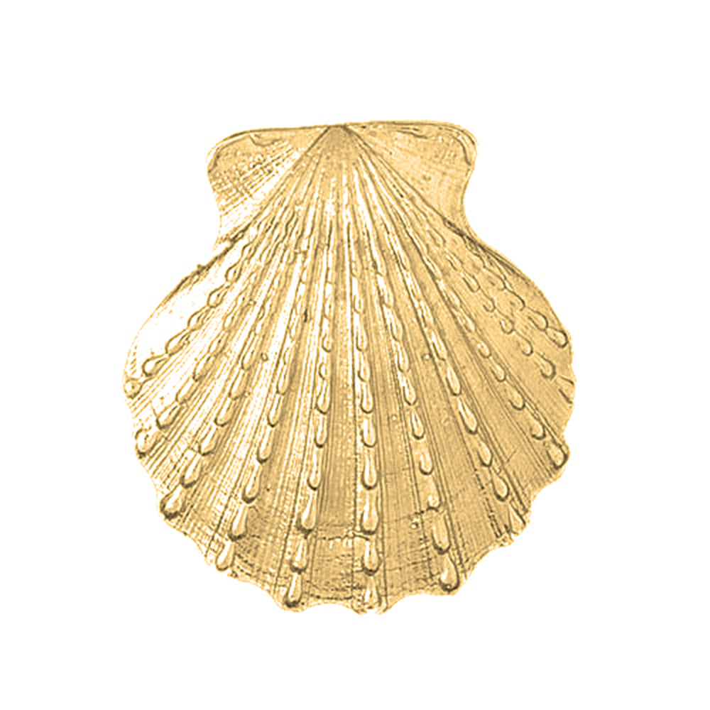 Yellow Gold-plated Silver Shell Pendant