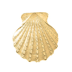 Yellow Gold-plated Silver Shell Pendant