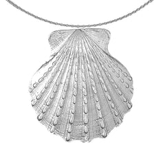 Sterling Silver Shell Pendant (Rhodium or Yellow Gold-plated)