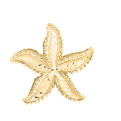 Yellow Gold-plated Silver Starfish Pendant
