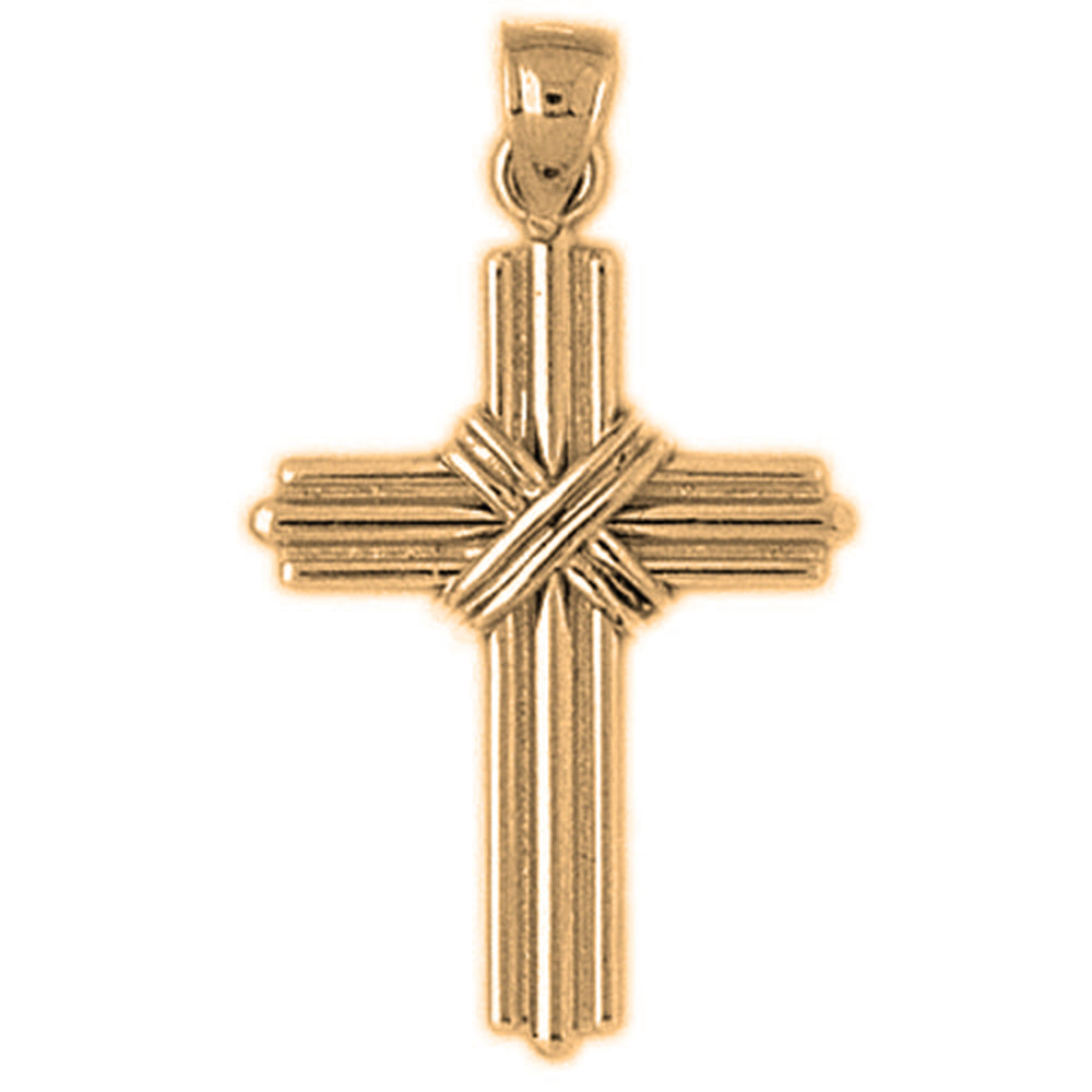 Yellow Gold-plated Silver Cross Pendant