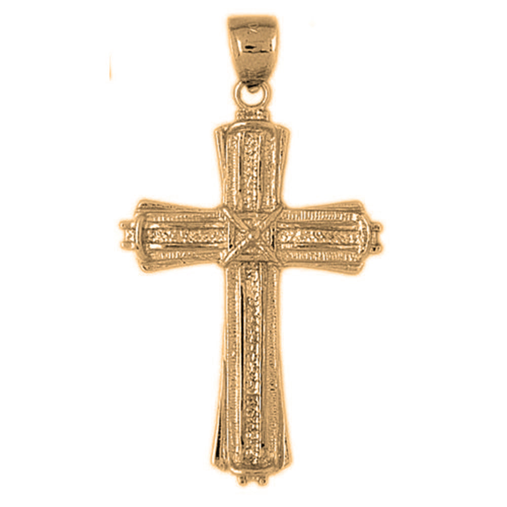 Yellow Gold-plated Silver Cross Pendant