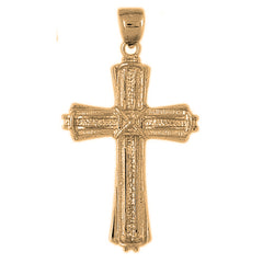 Yellow Gold-plated Silver Cross Pendant