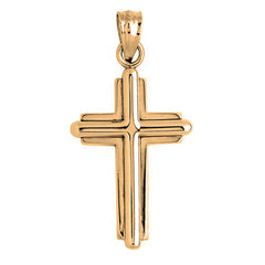Yellow Gold-plated Silver Cross Pendant