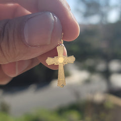 14K or 18K Gold Cross With Star of David Pendant