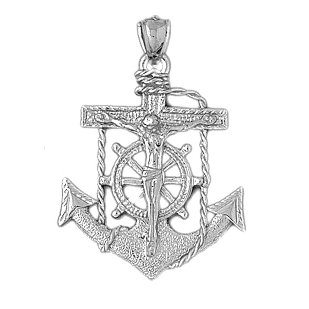 Sterling Silver Mariners Cross/Crucifix Pendant