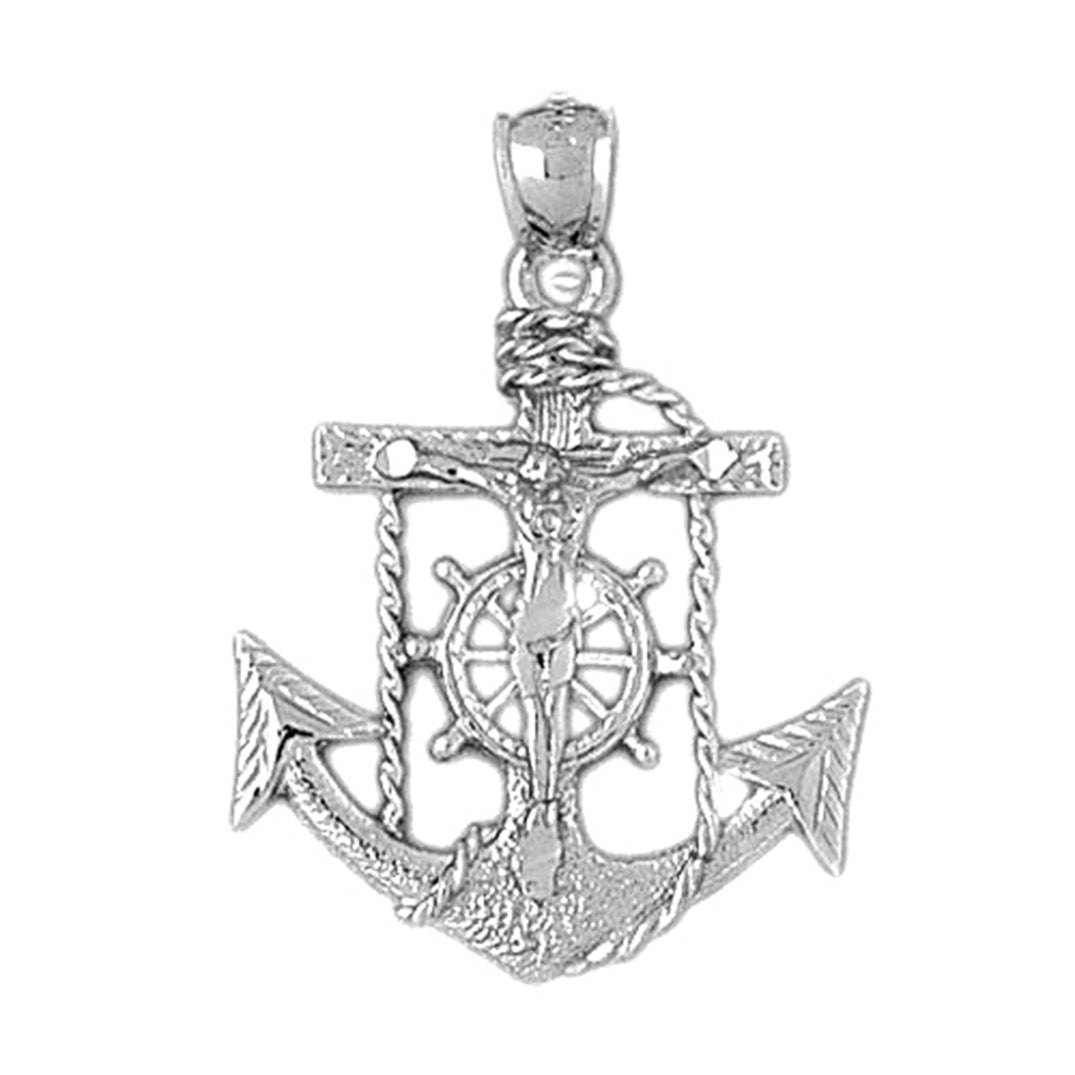 Sterling Silver Mariners Cross/Crucifix Pendant