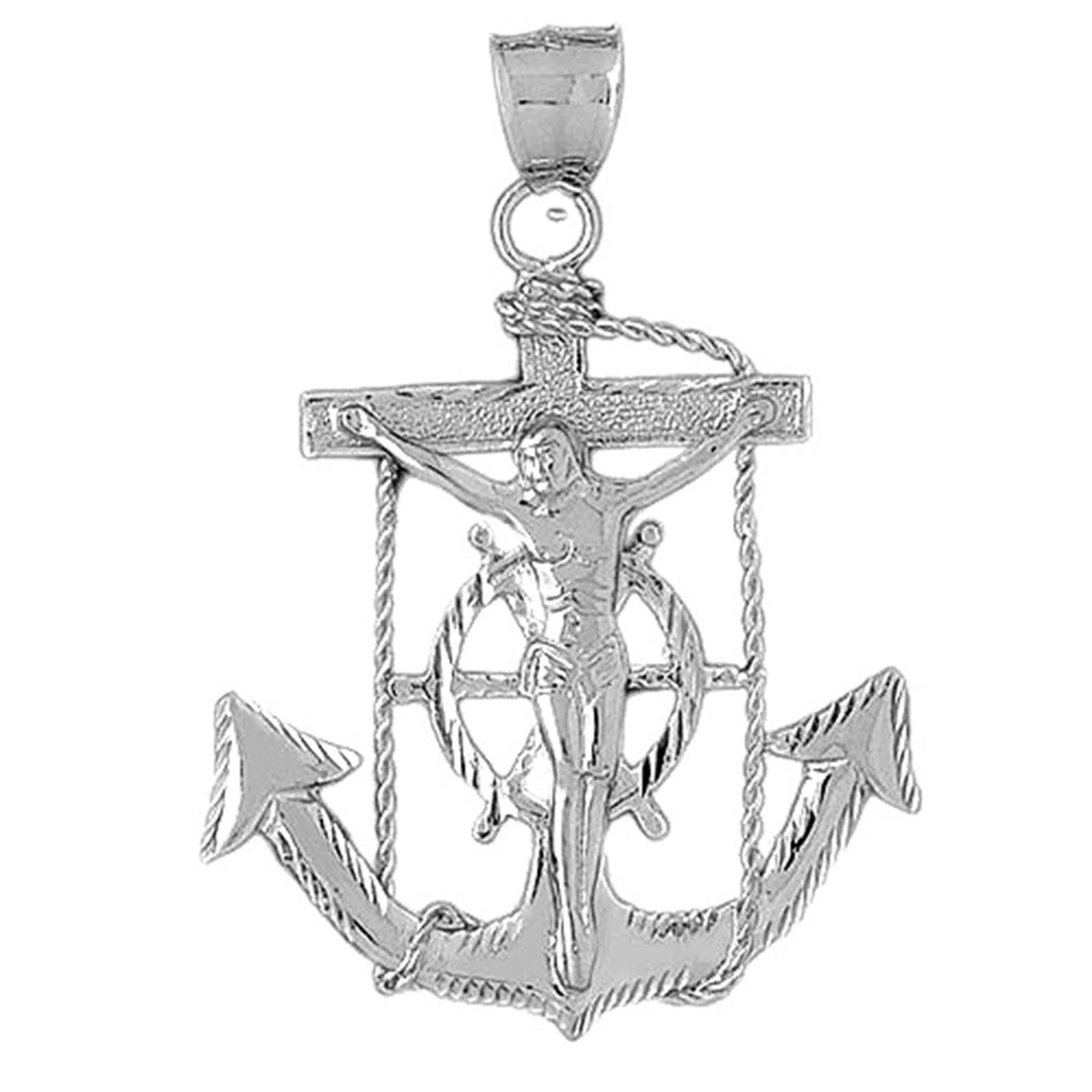Sterling Silver Mariners Cross/Crucifix Pendant
