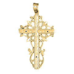 Yellow Gold-plated Silver Cross Pendant
