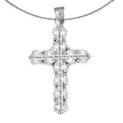 Kreuzanhänger aus Sterlingsilber (rhodiniert oder gelbvergoldet)