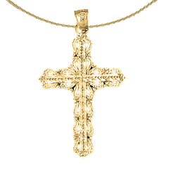 Kreuzanhänger aus Sterlingsilber (rhodiniert oder gelbvergoldet)