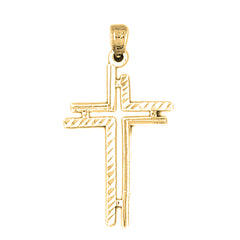 Yellow Gold-plated Silver Cross Pendant