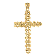 Yellow Gold-plated Silver Cross Pendant
