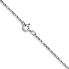 14K White Gold 0.7mm Cable Rope Chain