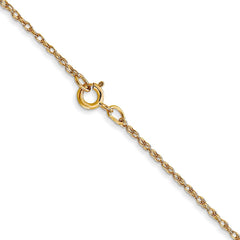 14K Yellow Gold 0.7mm Cable Rope Chain