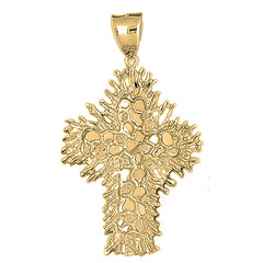 Yellow Gold-plated Silver Cross Pendant
