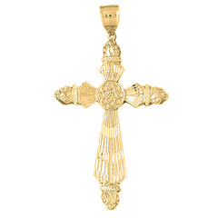 Yellow Gold-plated Silver Cross Pendant