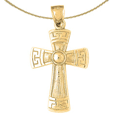 Sterling Silver Cross Pendant (Rhodium or Yellow Gold-plated)