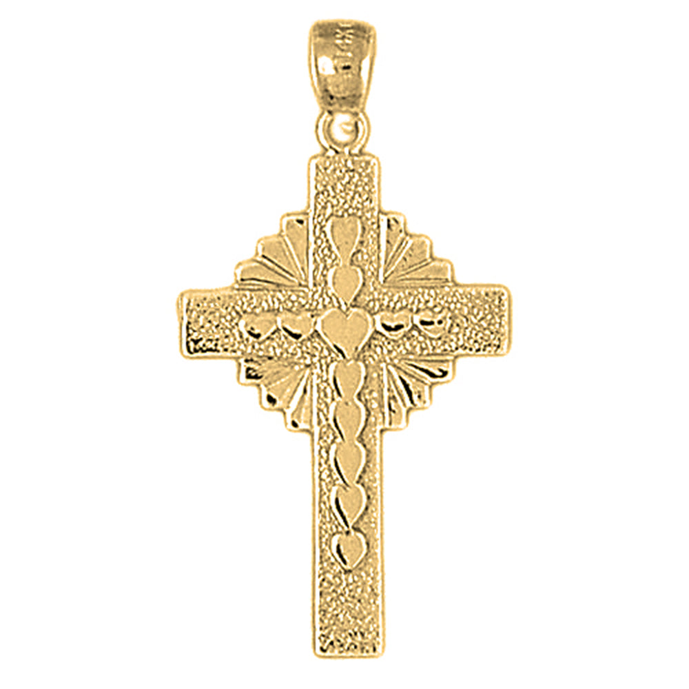 Yellow Gold-plated Silver Cross Pendant