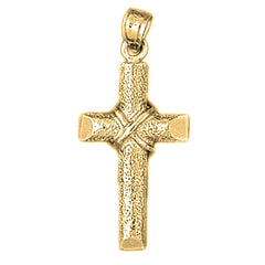 Yellow Gold-plated Silver Cross Pendant