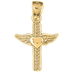 Yellow Gold-plated Silver Cross Pendant