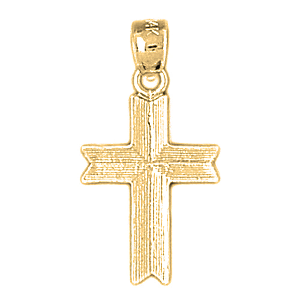 Yellow Gold-plated Silver Cross Pendant