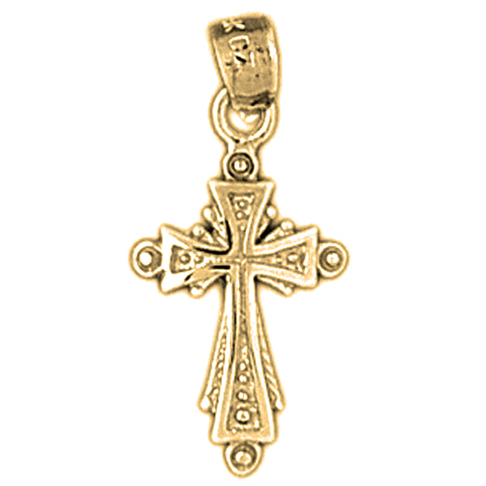 Yellow Gold-plated Silver Cross Pendant